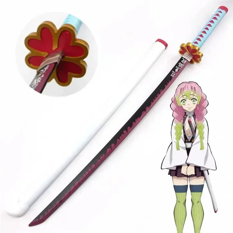 104cm Japanese Katana Samurai Sword Accessory Demon Slayer Katana Tanjirou Sword Kimetsu No Yaiba Iron Ninja Knife Cosplay Toy