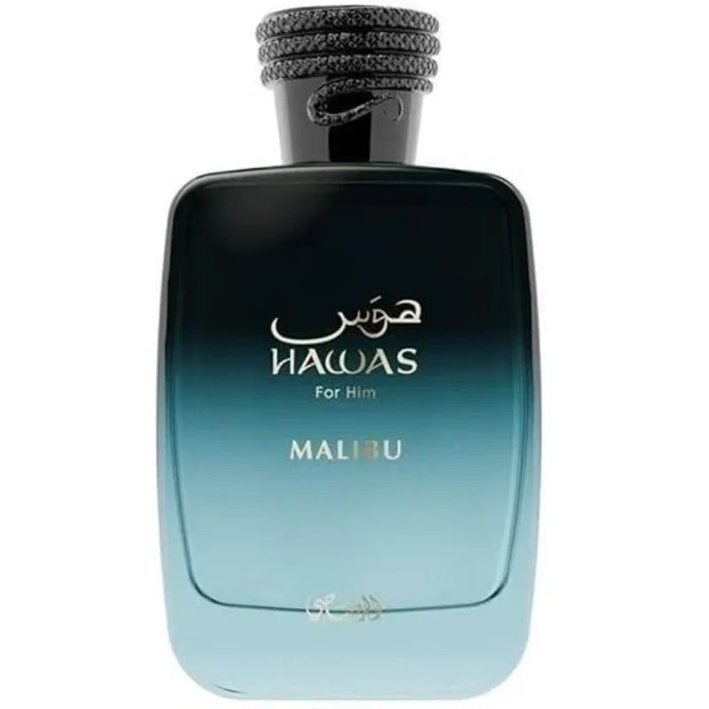 Hawas MALIBU for Him - Eau De Parfum Spray Hawas ICE Makeup Women's Perfume 100 ML, 3.38 Fl Oz