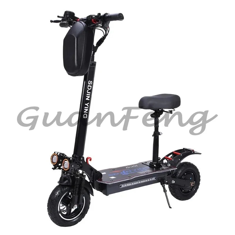 Mountain off-road front and rear shock-absorbing lithium battery aluminum alloy seated acrylic board electric scooter