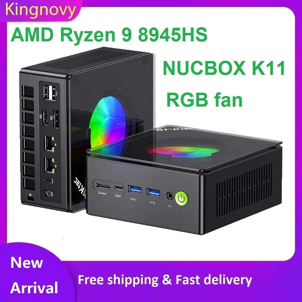 GMKtec Oculink Gaming PC K11 K8 Plus M7 AMD Ryzen 9 8945HS 8845HS 6850H 2*USB4 2*DDR5 2*2.5G LAN Windows 11 Mini desktops WiFi6
