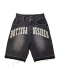 Bottega Desire Y2K New Cowboy Skateboard Shorts Cartoon Embroidery Men And Women Loose Jeans Wide-Leg Pants Hip-Hop Street Jeans