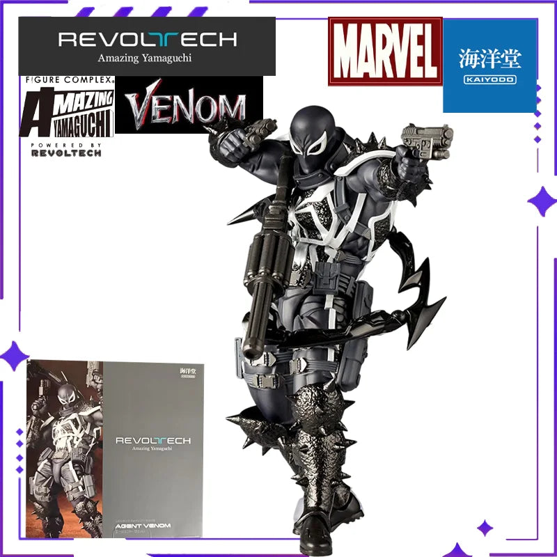 KAIYODO Original Authentic [Evoltech] Amazing Yamaguchi MARVEL  · Agent Venom VENOM/ CARNAGE Mobile Doll Model Handmade Toy Gift