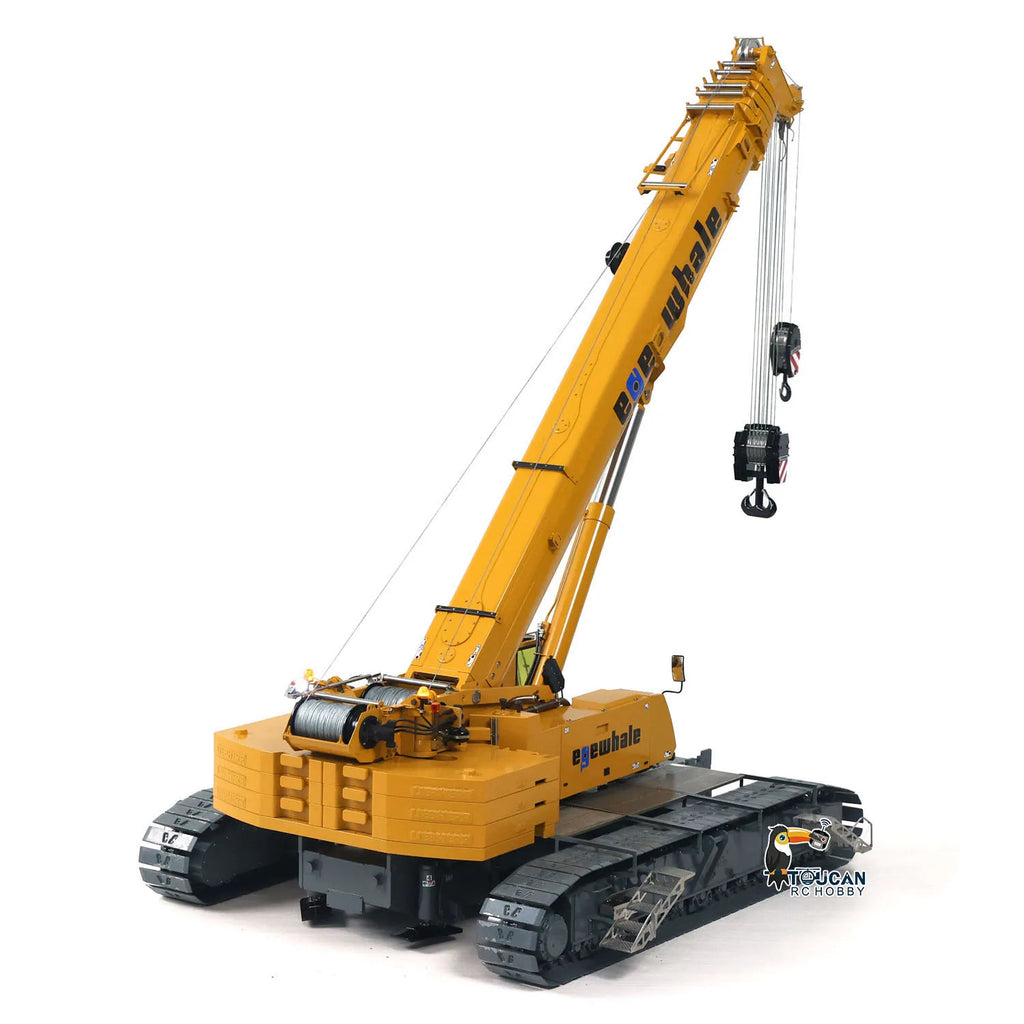 D1220 1:14 Hydraulic Remote Control Telescopic Crawler Crane Heavy Duty RC Cranes Cars Tracked Construction Truck Models