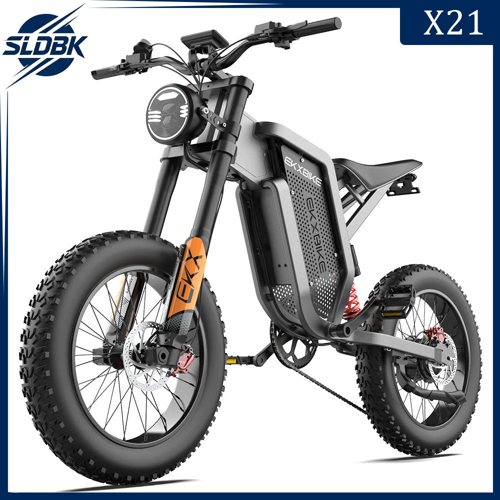 SLDBK X21 Electric Bike 2000W 48V35AH Electric Dirt Bike Battery Snow Electric Motorcycles Off Road E-bike Tyre Mountain Ebike
