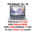 Lenovo Laptop ThinkBook 16+ 2024 AI Ryzen AI 9 365  RAM 32GB  1TB SSD AMD Radeon 880M 16-inch 3.2K LED 165Hz Screen Notebook Pc