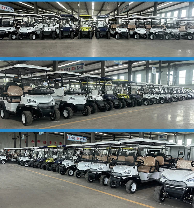High Performance New Road 6 Wheel Drive Street Legal Club Car Electric Golf Cart Buggy 30-50Km/h Front Disc Brakes80-100km Range