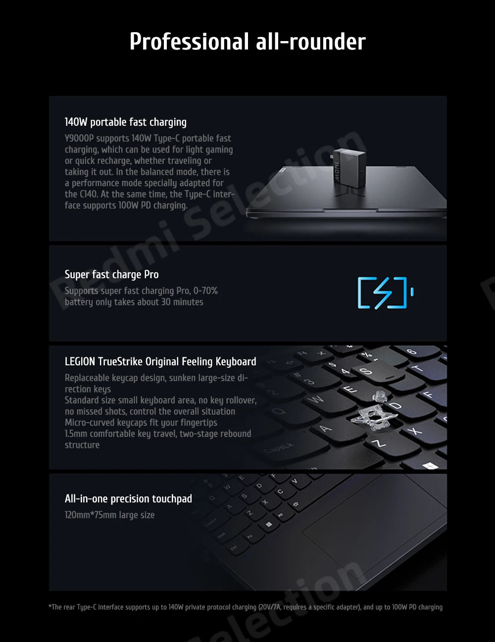 Lenovo Legion Y9000P 2024 E-sports Gaming Laptop Intel Core i9-14900HX RTX 4060/RTX 4090 16 inch 2.5K 240Hz Game Notebook PC