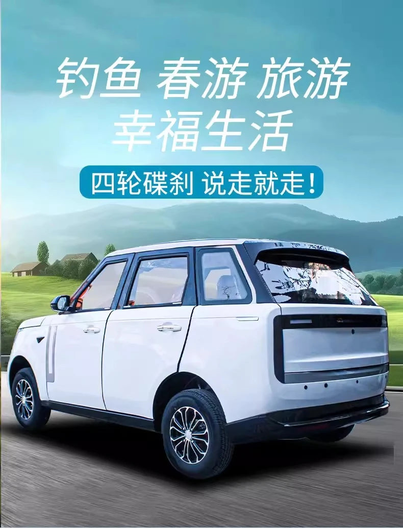 Laotou Le electric four-wheeler scooter new energy oil and electricity dual-purpose car small four-wheel battery car