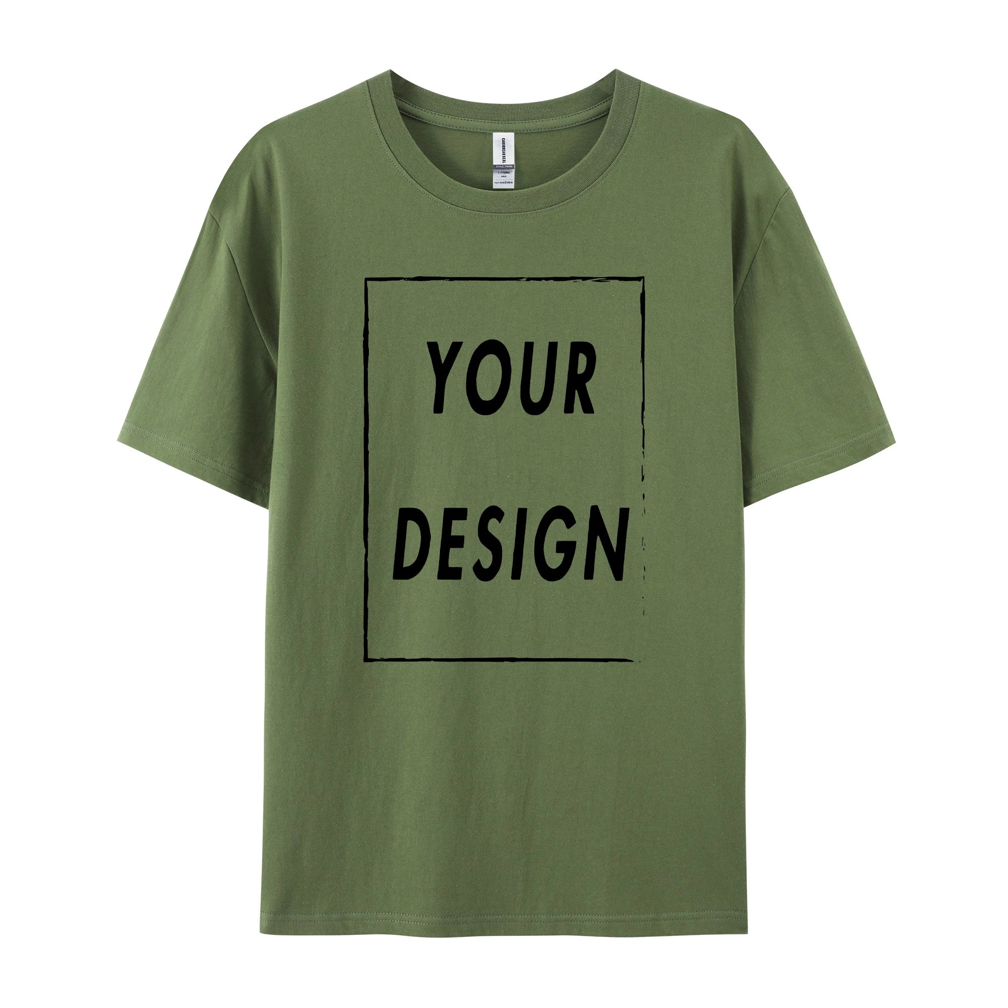 180g Custom Women Men Customised Printed 100% Cotton Short Sleeve Your Logo Photo Brand Text Tee Personalize Graphic Clothing