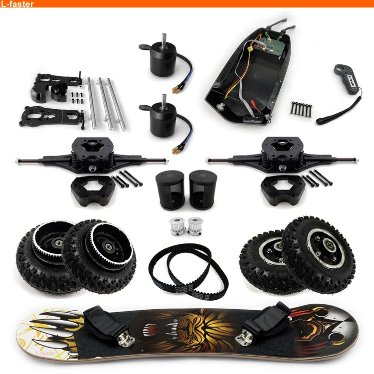 DIY Adult 36V 1650W Dual Motors Electric Longboards 8 Inch off Road Tire Skate Board Kit