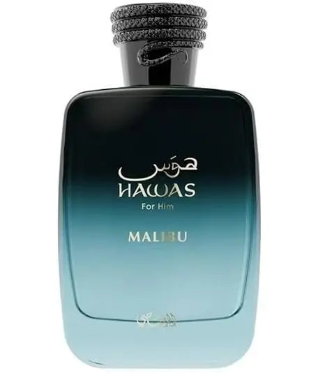 Hawas MALIBU for Him - Eau De Parfum Spray Hawas ICE Makeup Women's Perfume 100 ML, 3.38 Fl Oz