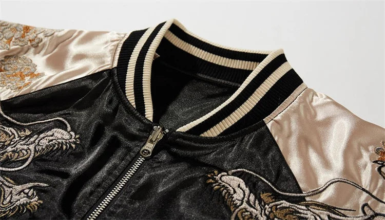 A005 Design Baseball Jackets For Man Heavy Embroidery Loose Fit Autumn Top Quality Polyester Chinese Style Chamarras Para Hombre