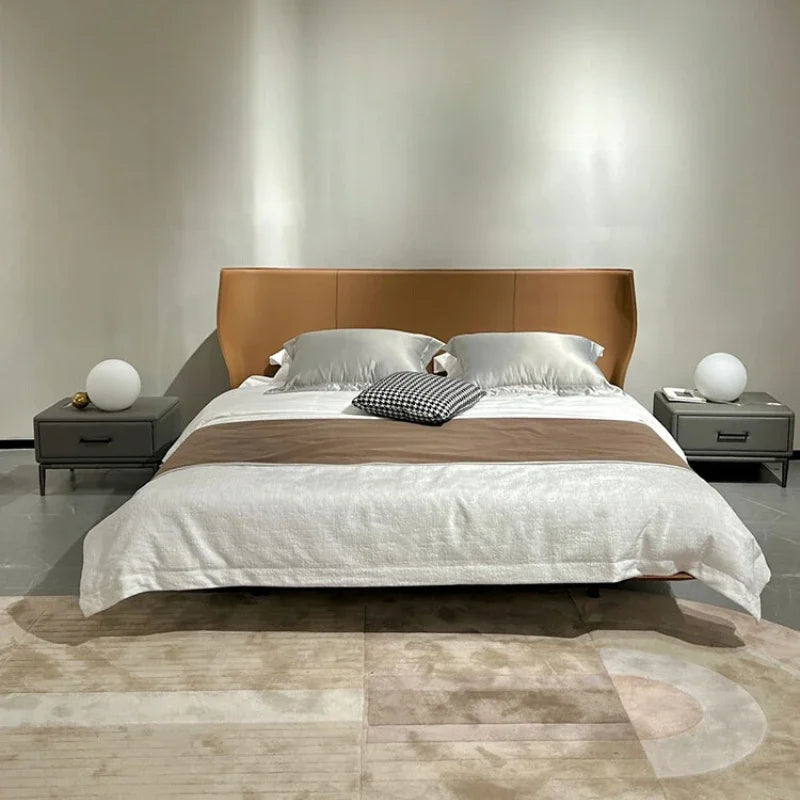 European Double Bed Frame Simple Wood Elegant Luxury Bedroom Bed Frame Queen Under Storage Mobili Per La Casa Home Furniture