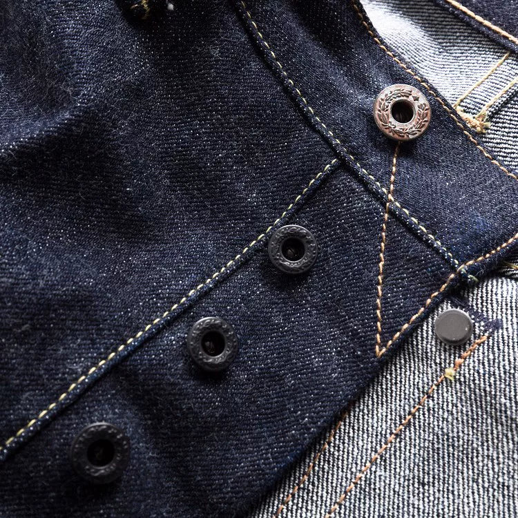 SD107-0001 Red Tornado Heavy Weight Indigo Selvage Unwashed Pants Unsanforised Thick Raw Denim Jean 17oz