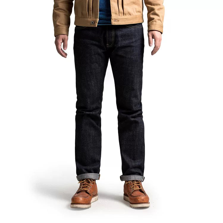 SD107-0001 Red Tornado Heavy Weight Indigo Selvage Unwashed Pants Unsanforised Thick Raw Denim Jean 17oz