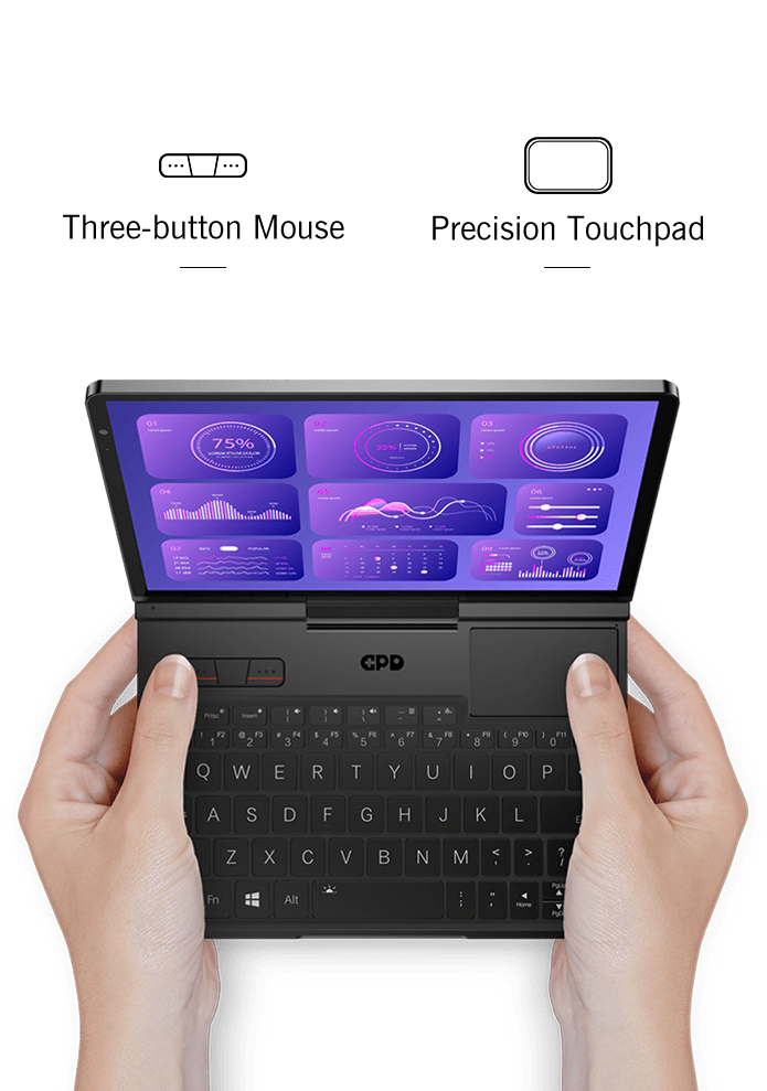 【Hot Sale】GPD Pocket4 2026 Latest AMD AI 9 HX 370/8840U 64GB 2TB NVMe 8.8" 2560×1600 144Hz 2-in-1 Laptop Tablet Palm Size MiniPC