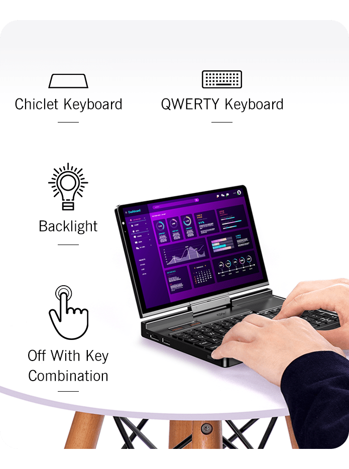 【Hot Sale】GPD Pocket4 2026 Latest AMD AI 9 HX 370/8840U 64GB 2TB NVMe 8.8" 2560×1600 144Hz 2-in-1 Laptop Tablet Palm Size MiniPC
